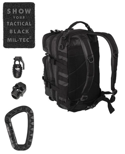 Mil-Tec Tactical Assault Pack Small rynnäkköreppu, 20L - musta