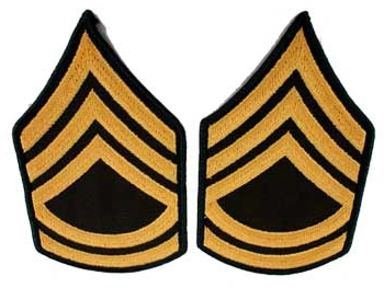US Army arvomerkit, kangas, hiha, pari - sergeant 1st class