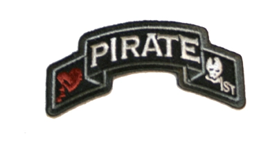 "Pirate" -merkki, värillinen, velkro