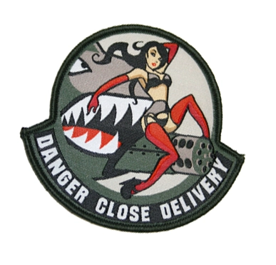 "Danger Close Delivery" -merkki, musta (SWAT), velkro