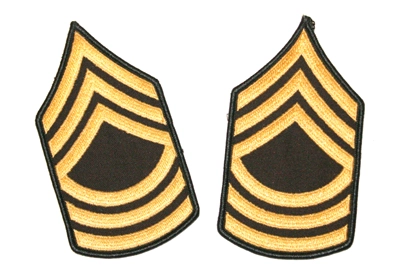 US Army arvomerkit, kangas, hiha, pari - master sergeant