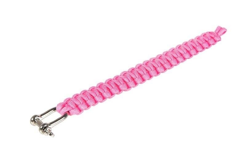 Emerson Survival Bracelet, paracord ranneke - pinkki