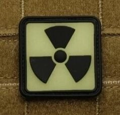 GFC Tactical H4 Radioactive moraalimerkki, velcrolla - GID