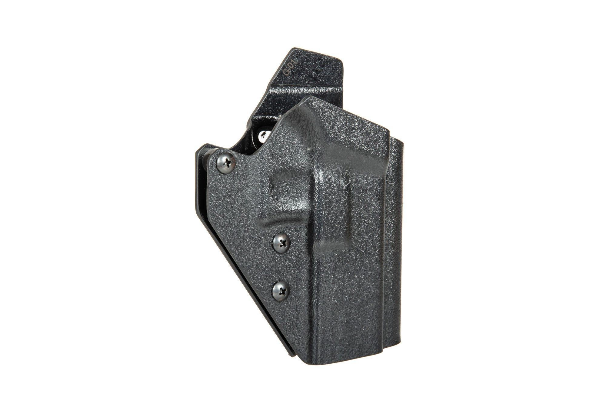 Primal Gear kydex kotelo Glock 17 pistoolille - musta