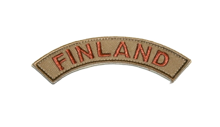 FINLAND-kaarimerkki, velkro, aavikkovärit