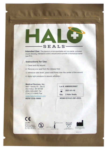 Medical Devices HALO chest seal