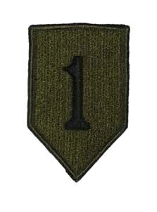 US Army joukko-osastomerkki, 1st Infantry Division, subdued