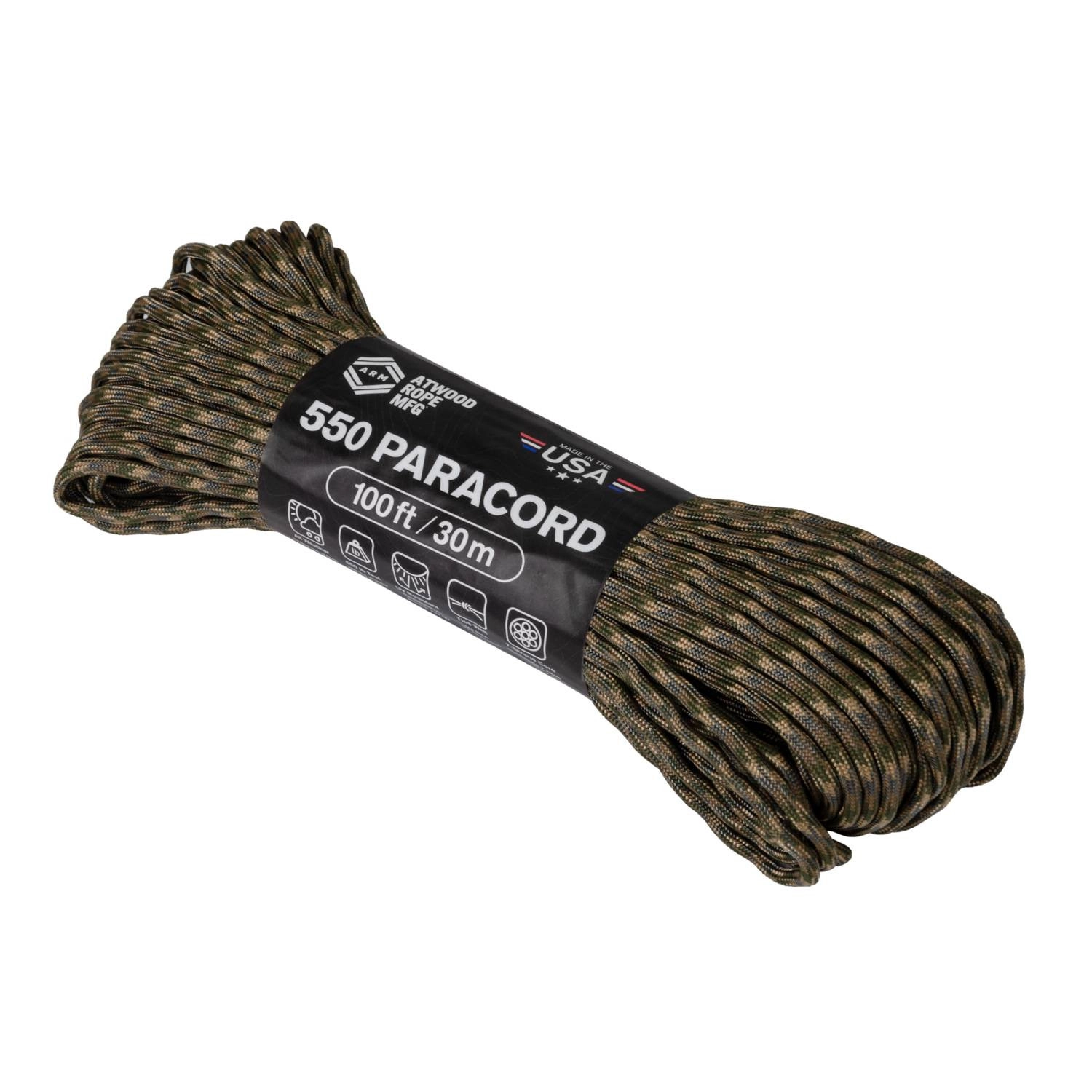 Atwood Rope MFG 550 Paracord-naru 30m (100ft) - Camouflage