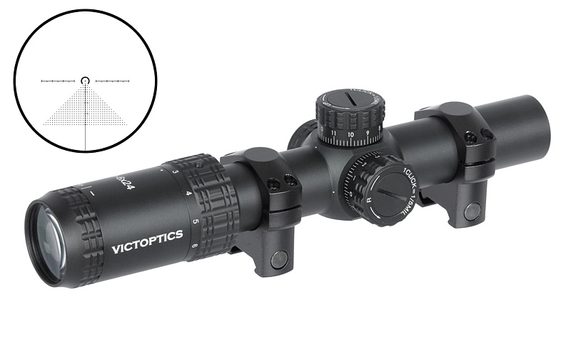 VictOptics S6 1-6x24 LPVO Short Dot kiikaritähtäin - musta