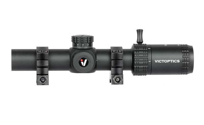 VictOptics S6 1-6x24 LPVO Short Dot kiikaritähtäin - musta