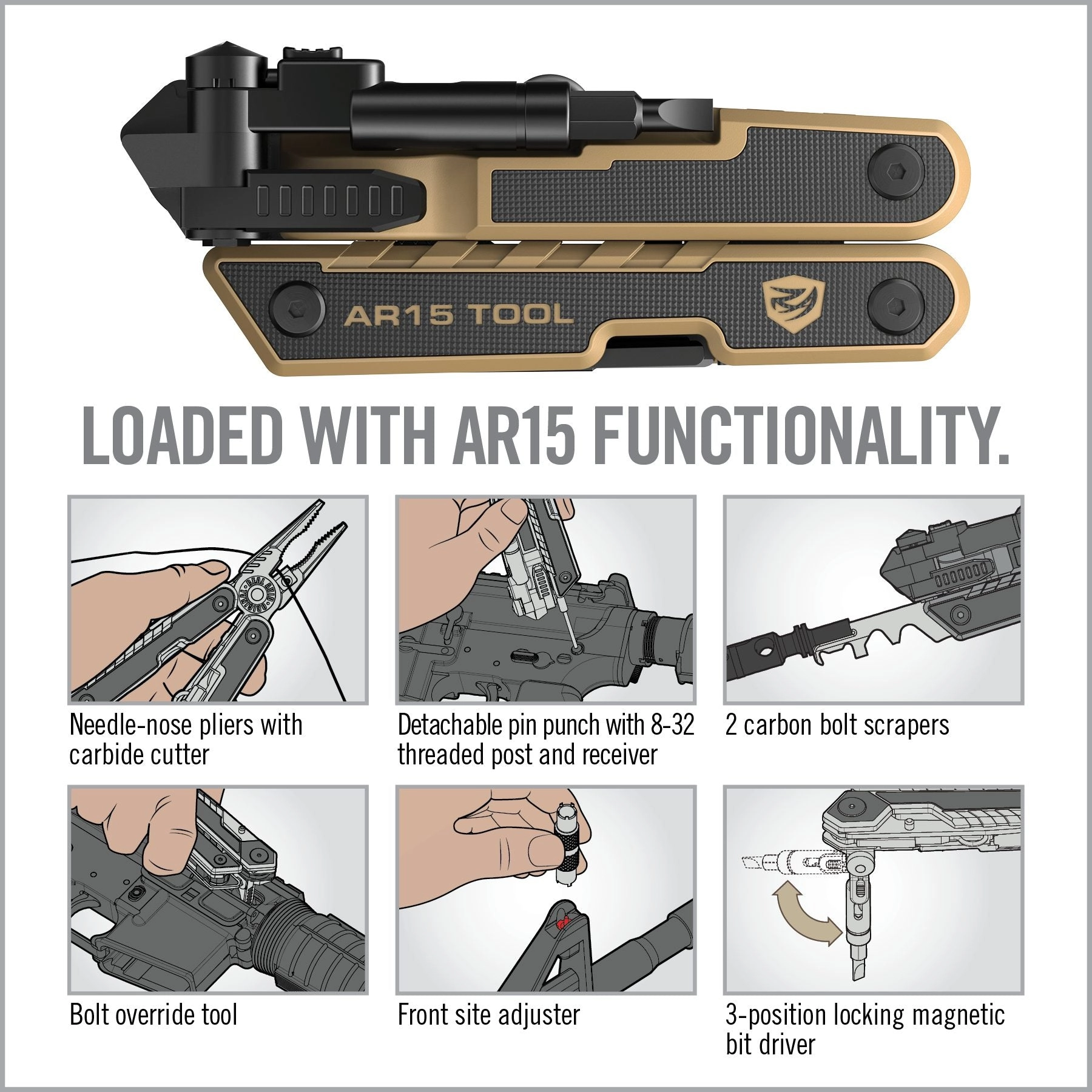 Real Avid AR15 Tool - 37-in-1 monitoimityökalu