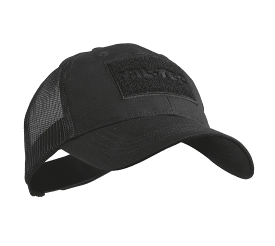 Mil-Tec Trucker Cap, ripstop - musta