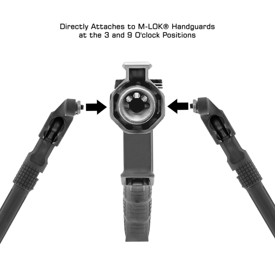 Leapers UTG Recon Flex II M-LOK Bipod, 8.7-12.0" - musta