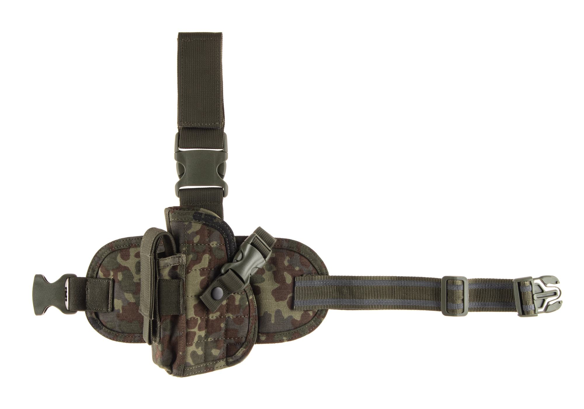 Invader Gear Dropleg Holster reisikotelo, vasemmalle - Flecktarn