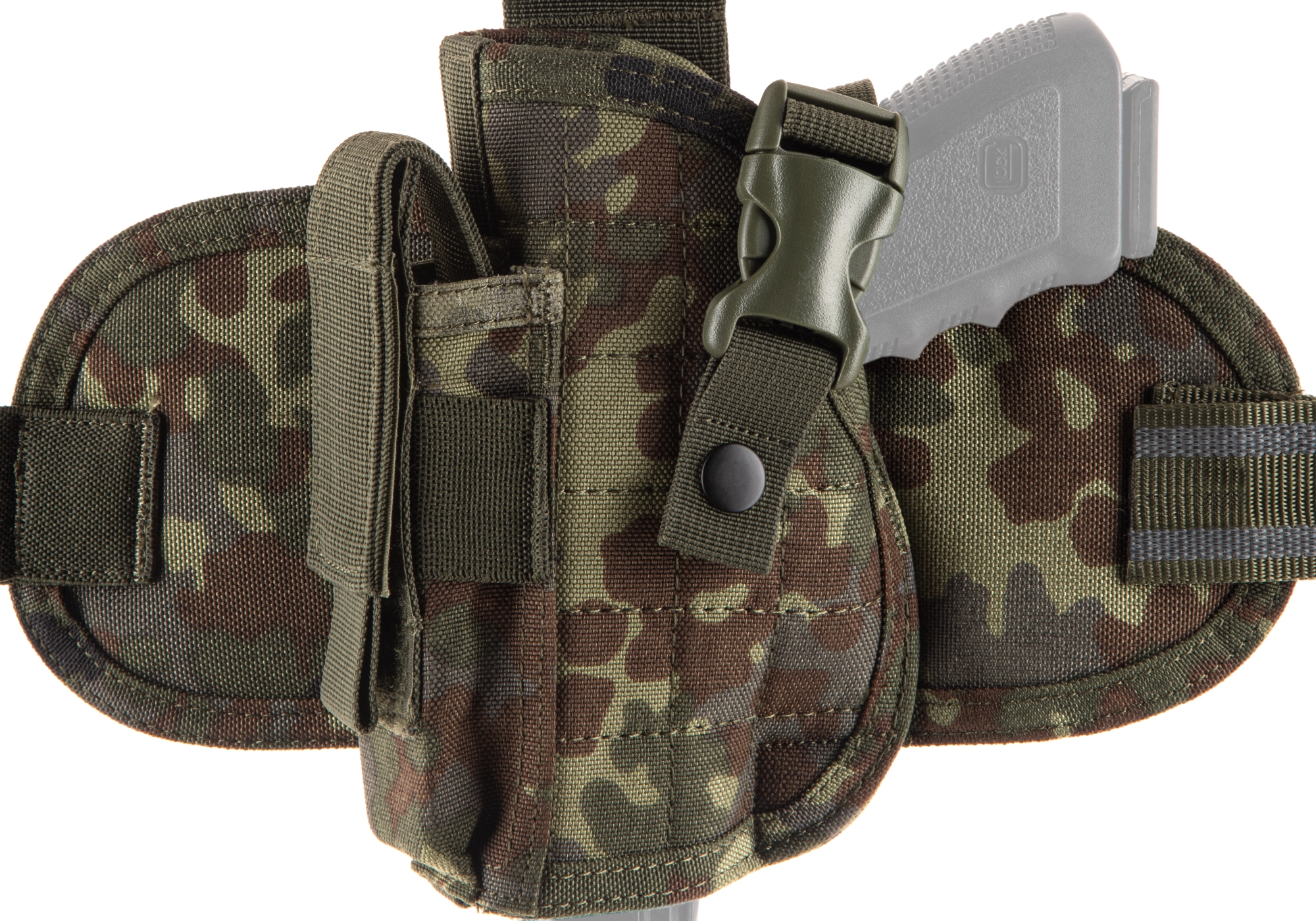 Invader Gear Dropleg Holster reisikotelo, vasemmalle - Flecktarn