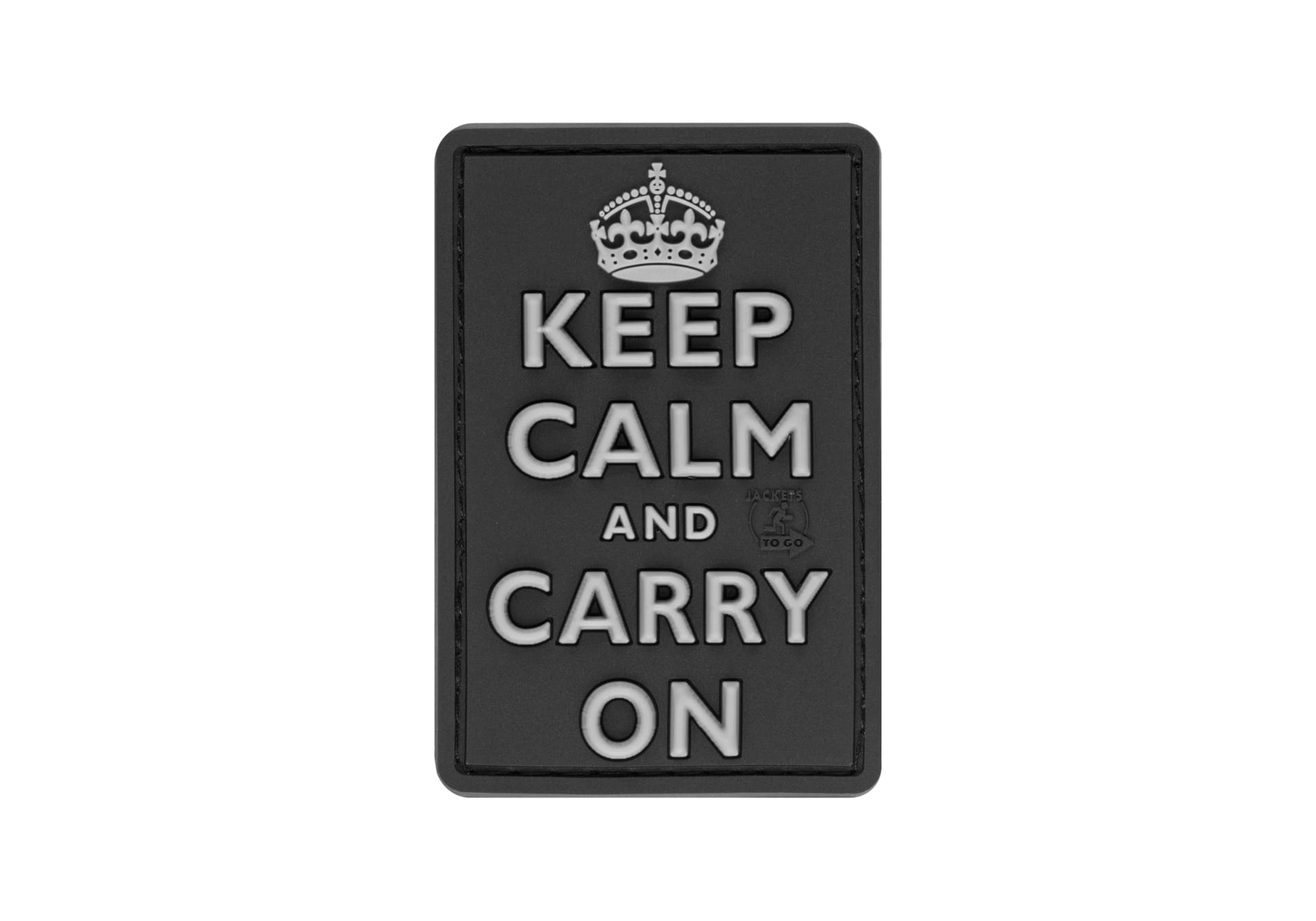 JTG Keep Calm and Carry On 3D velcromerkki - SWAT