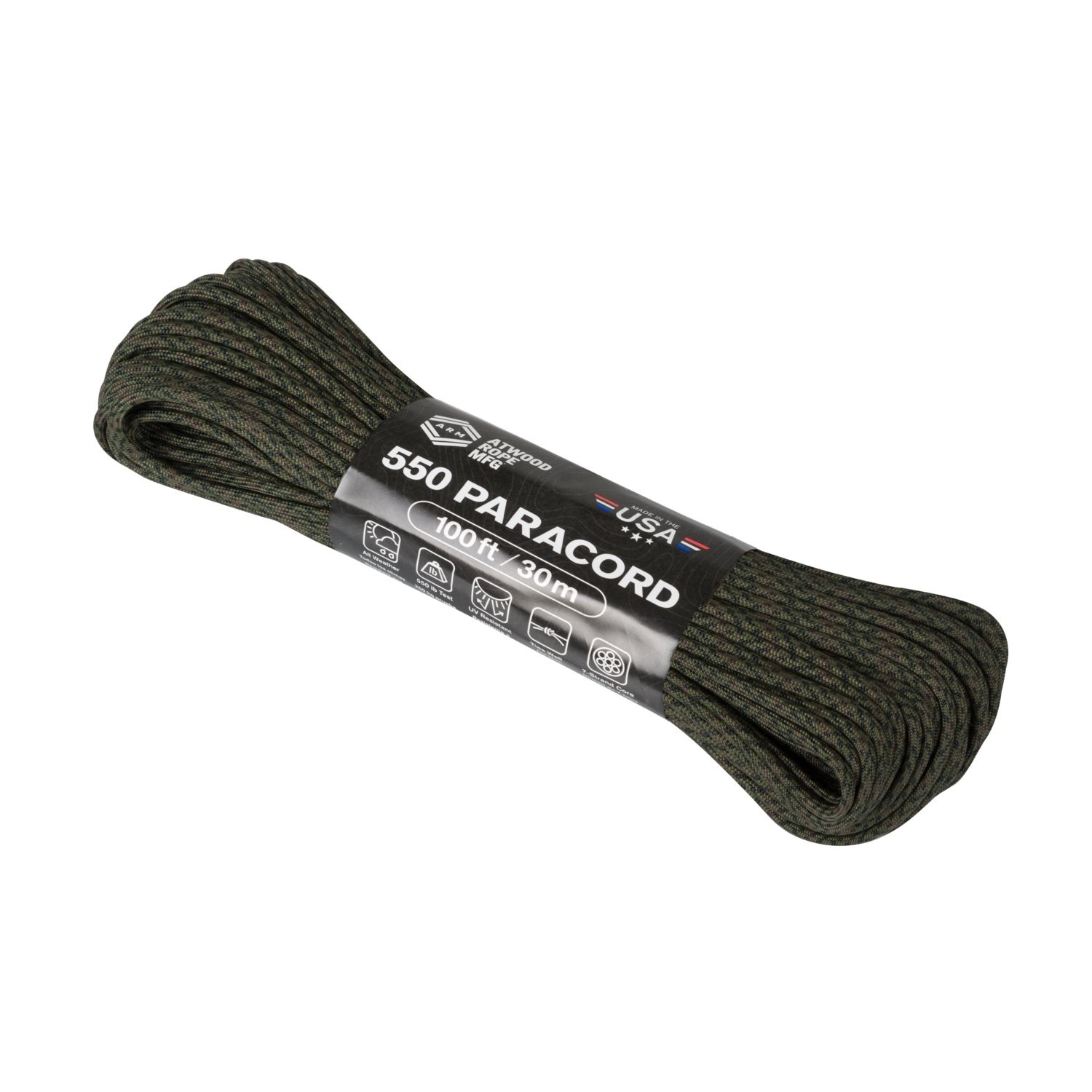 Atwood Rope 550 Paracord-naru 30m - Color Changing - Covert