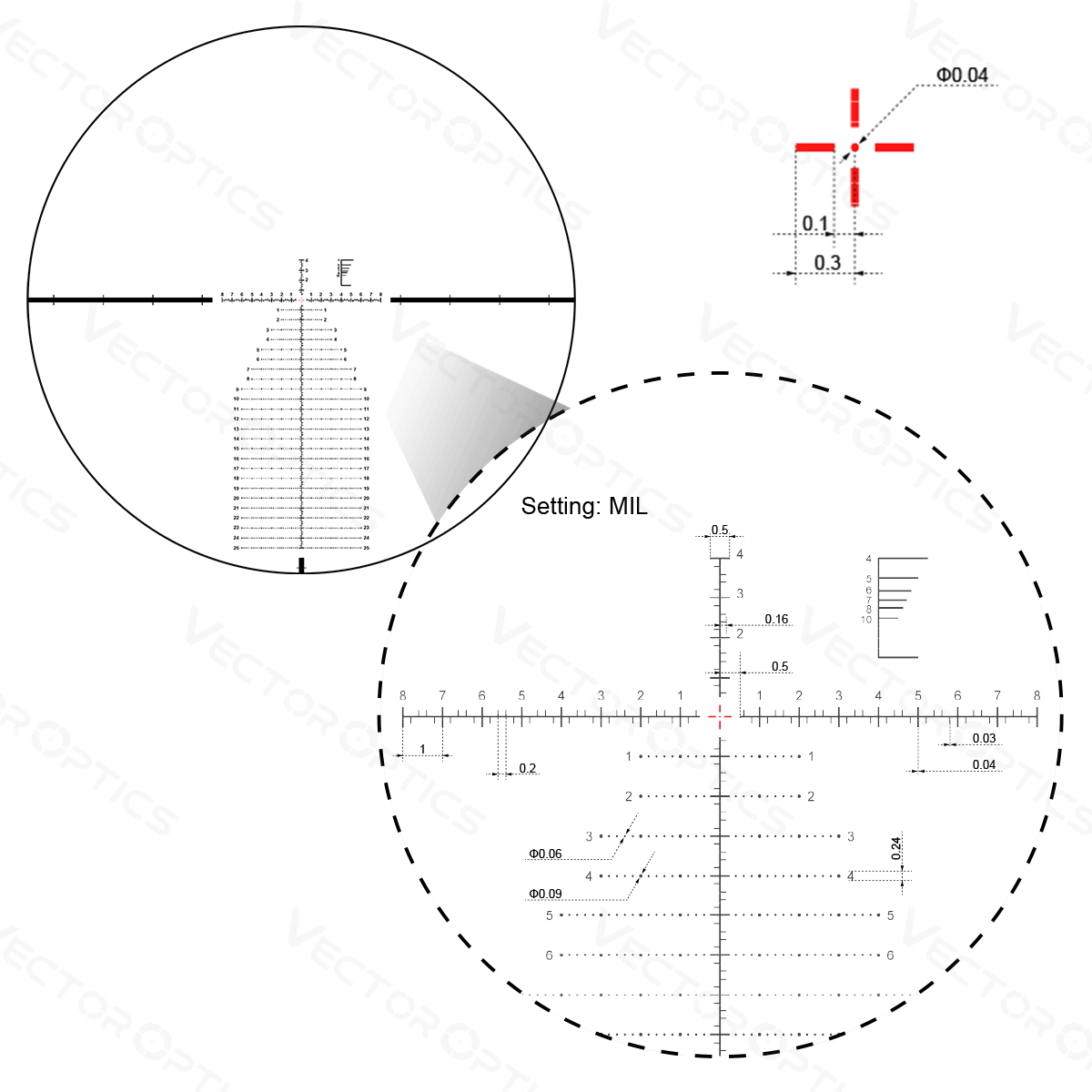 Vector Optics Continental x6 4-24x56 VEC-MBR kiikaritähtäin - musta