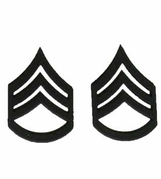 US Army arvomerkit, metalli, pari - staff sergeant