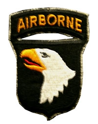 US Army joukko-osastomerkki, 101st Abn Division, cut-edge