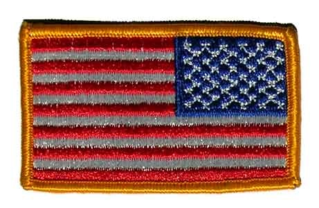 US Army hihamerkki, USA lippu, peilikuva, käytetty
