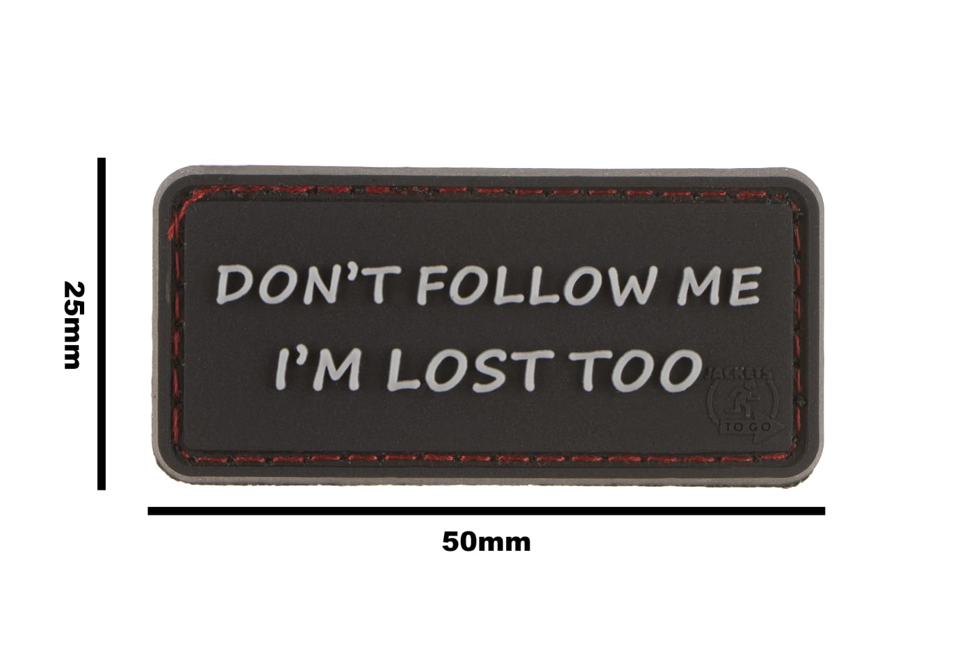 JTG I'm Lost Too Rubber Patch - Black