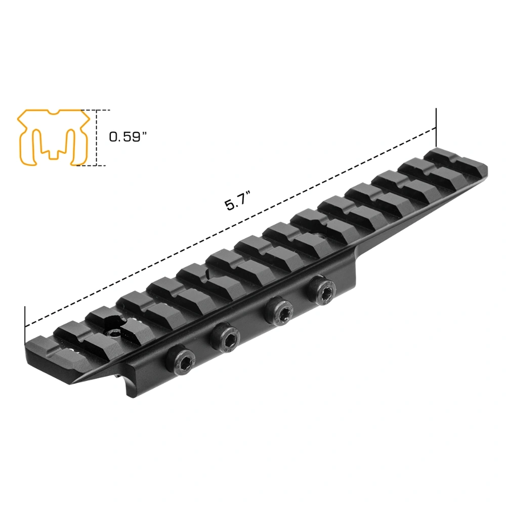 UTG - Universal Adaptor Dovetail Mounting Rail for Picatinny - Black - MNT-DTW145