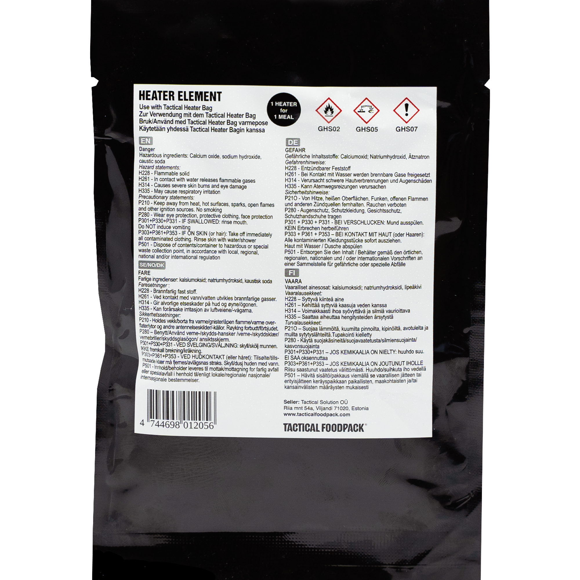 Tactical Foodpack Heater Element