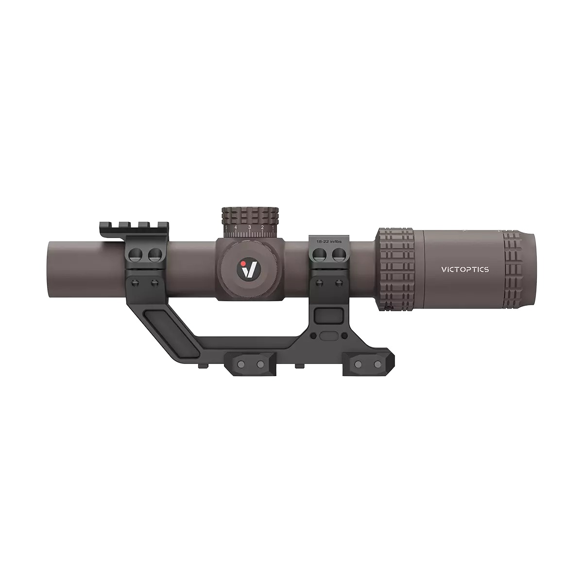 VictOptics S6 1-6x24 LPVO Short Dot kiikaritähtäin - AR Mount Kit - FDE