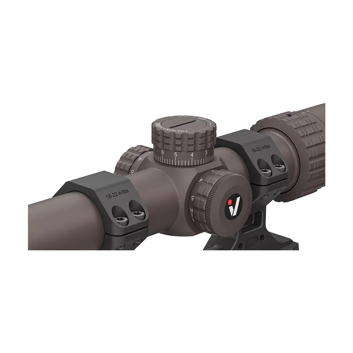 VictOptics S6 1-6x24 LPVO Short Dot kiikaritähtäin - AR Mount Kit - FDE