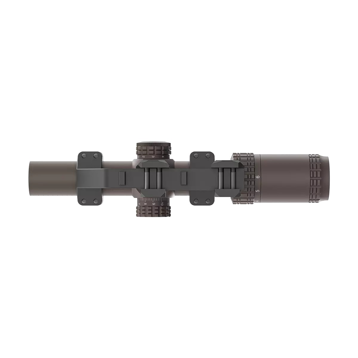 VictOptics S6 1-6x24 LPVO Short Dot kiikaritähtäin - AR Mount Kit - FDE