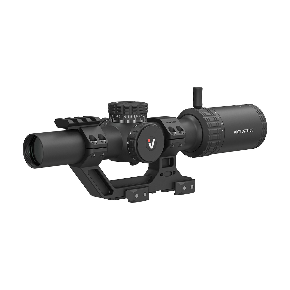 VictOptics S10 1-10x24 LPVO kiikaritähtäin - AR Mount Kit - Musta