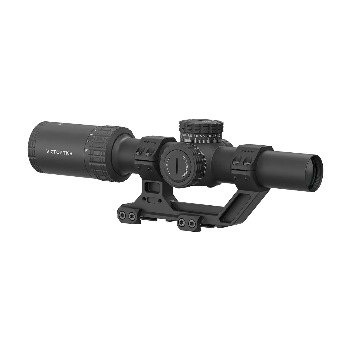 VictOptics S10 1-10x24 LPVO kiikaritähtäin - AR Mount Kit - Musta