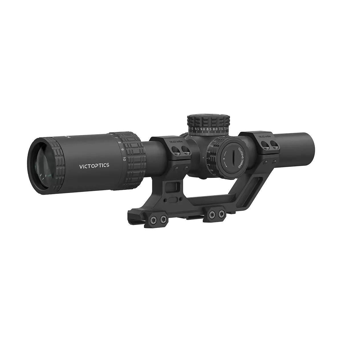 VictOptics S10 1-10x24 LPVO kiikaritähtäin - AR Mount Kit - Musta