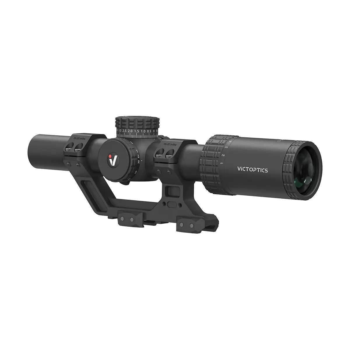 VictOptics S10 1-10x24 LPVO kiikaritähtäin - AR Mount Kit - Musta