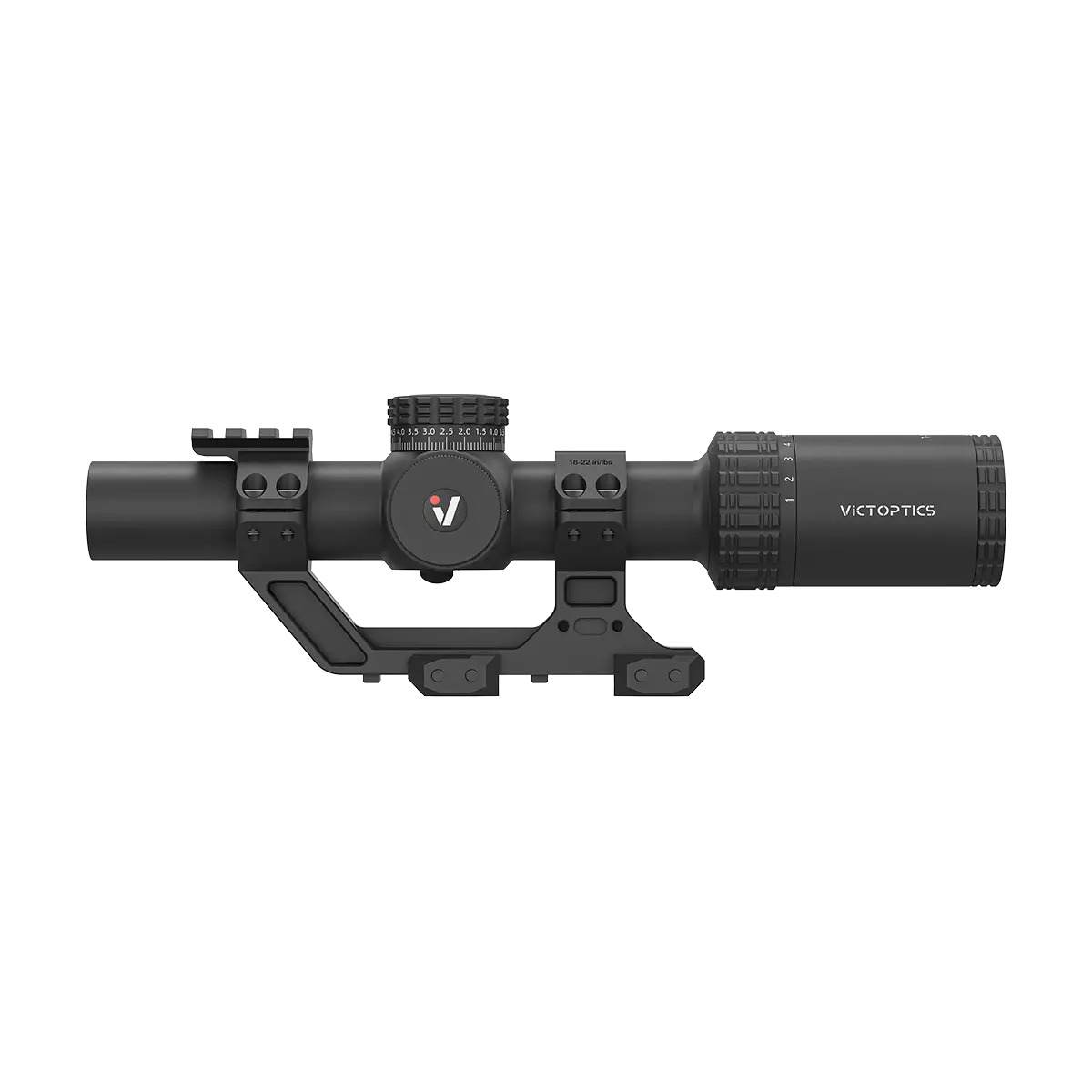 VictOptics S10 1-10x24 LPVO kiikaritähtäin - AR Mount Kit - Musta