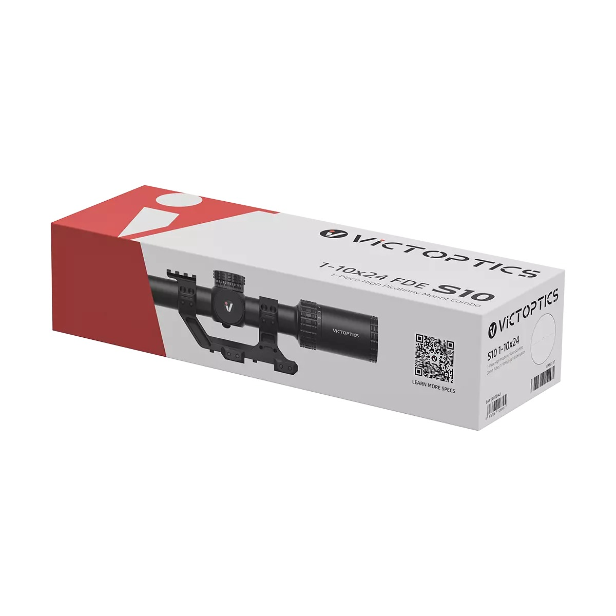 VictOptics S10 1-10x24 LPVO kiikaritähtäin - AR Mount Kit - Musta