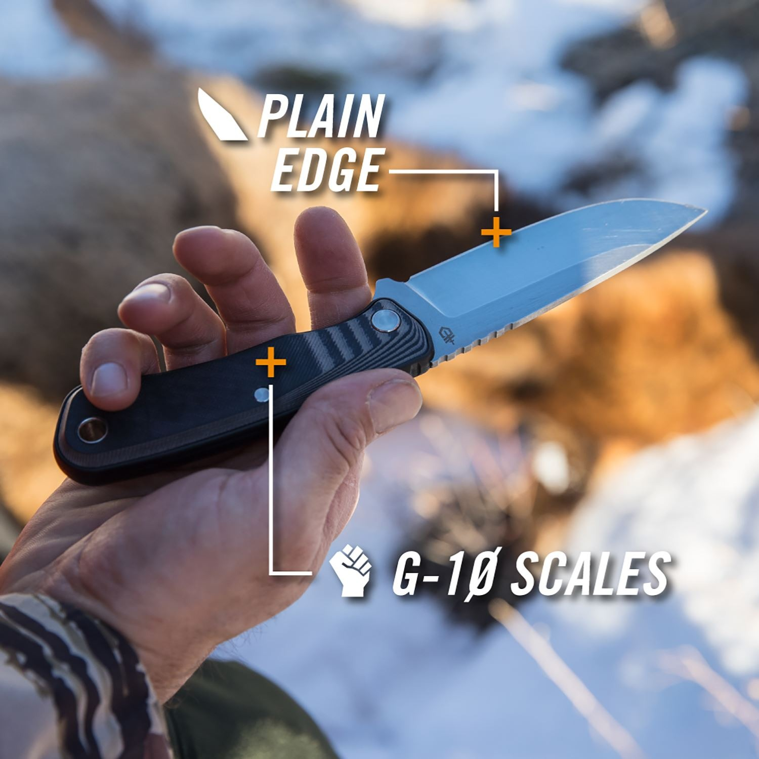 Gerber Downwind Drop Point veitsi - musta