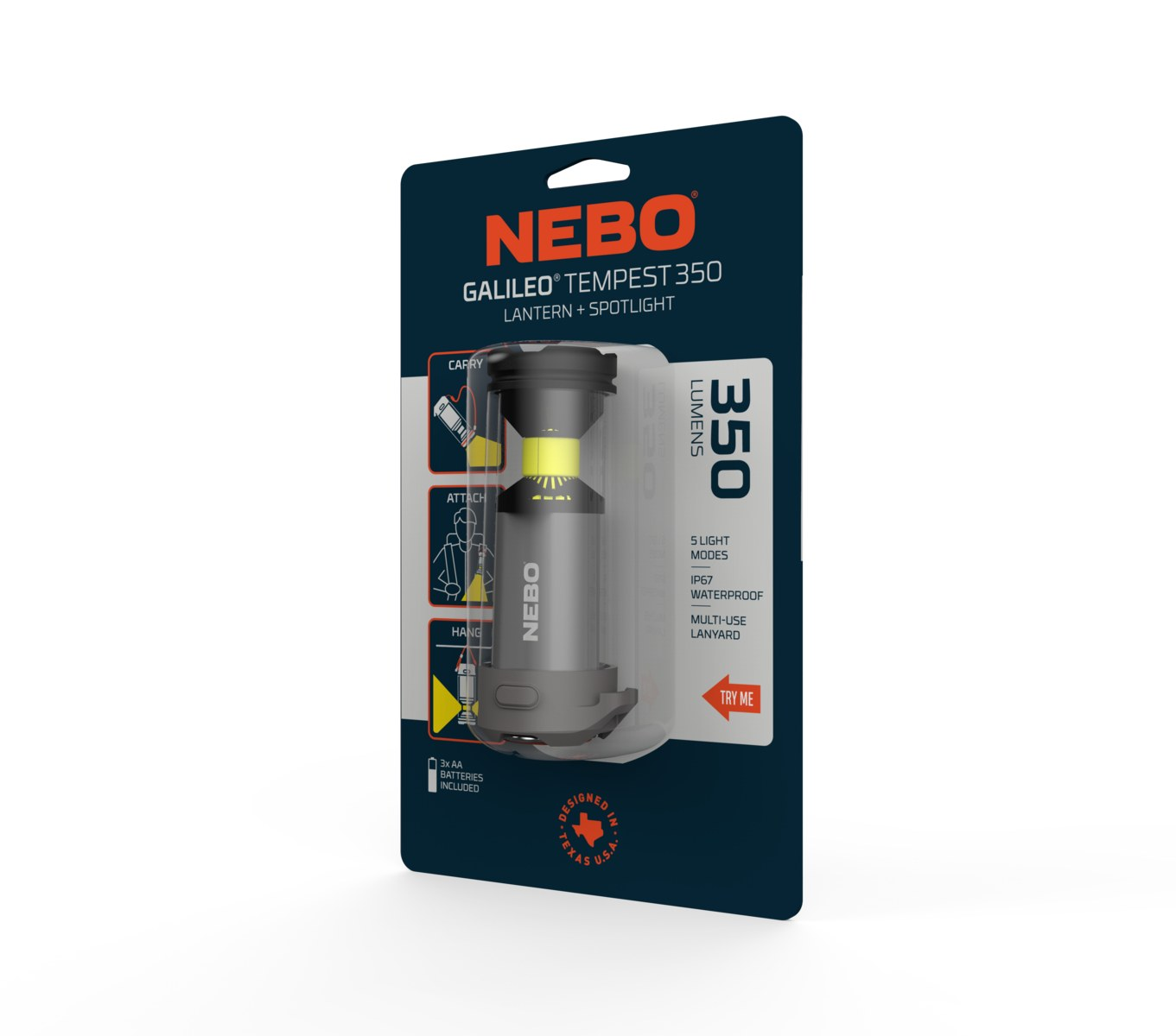 Nebo Galileo Tempest 350 lyhty ja kohdevalo