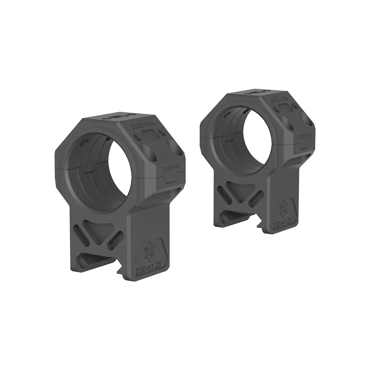 Vector Optics 30mm X-MOD Picatinny tähtäinrenkaat - 1.25"
