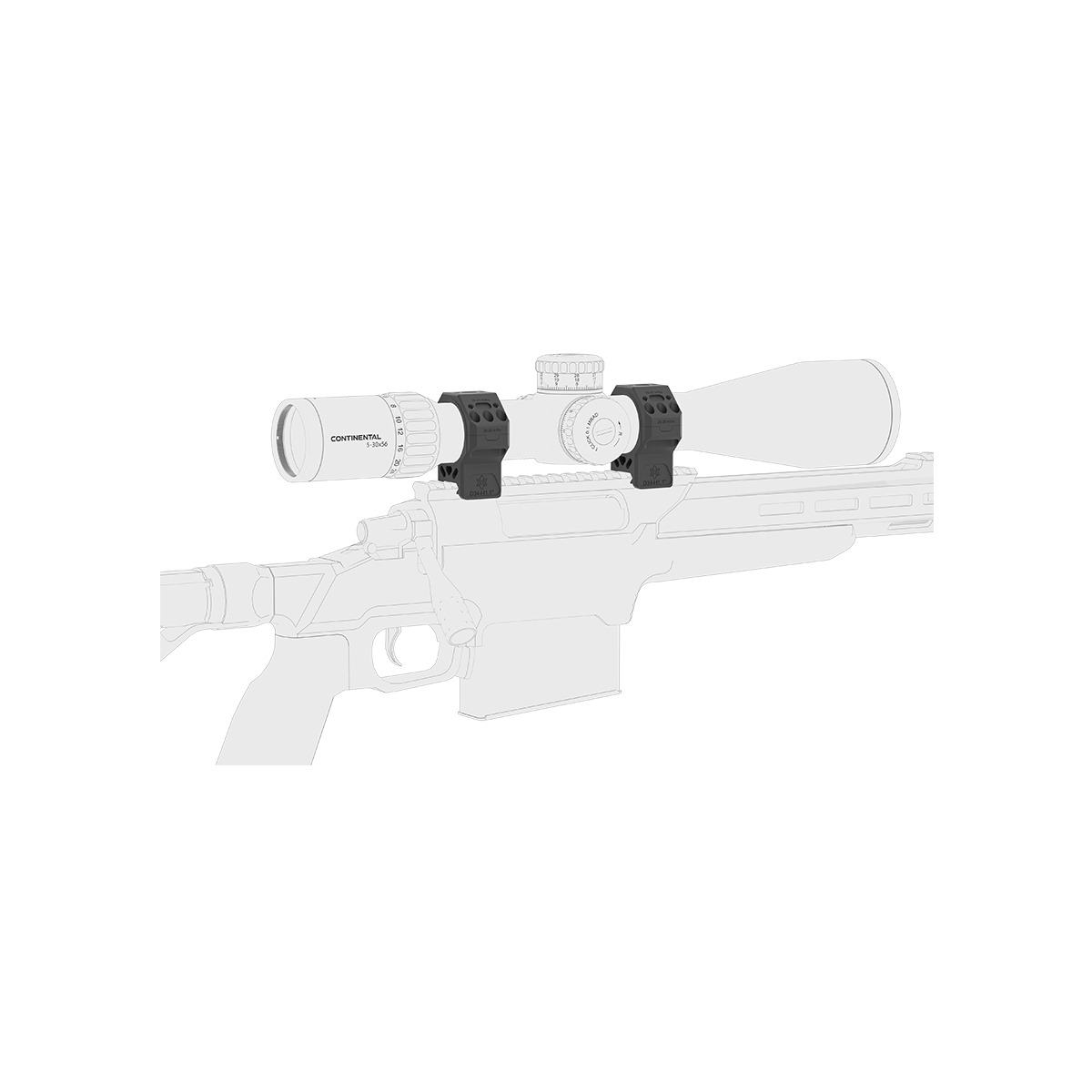 Vector Optics 34mm X-MOD Picatinny tähtäinrenkaat - 1.1"