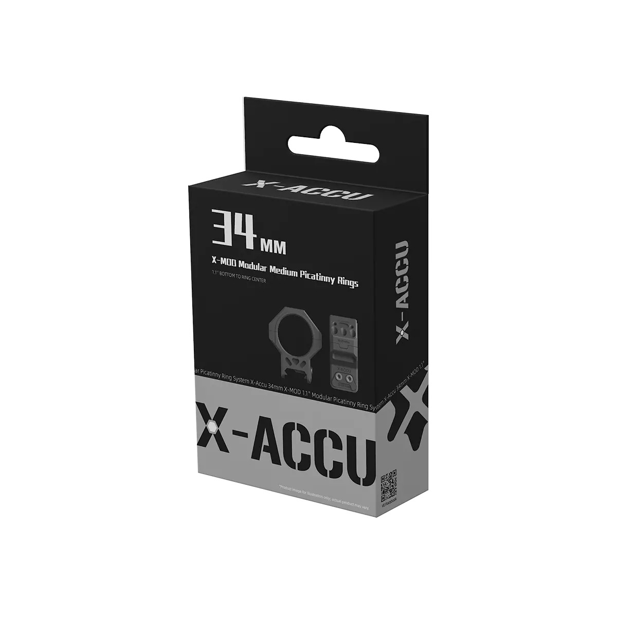 Vector Optics 34mm X-MOD Picatinny tähtäinrenkaat - 1.1"