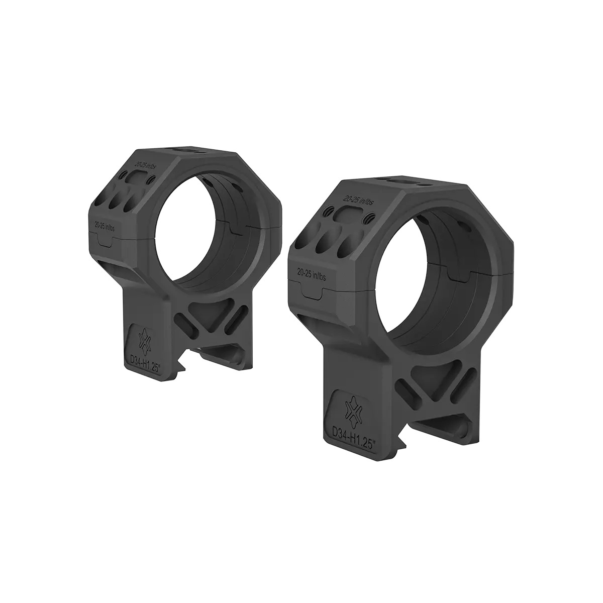 Vector Optics 34mm X-MOD Picatinny tähtäinrenkaat - 1.25"