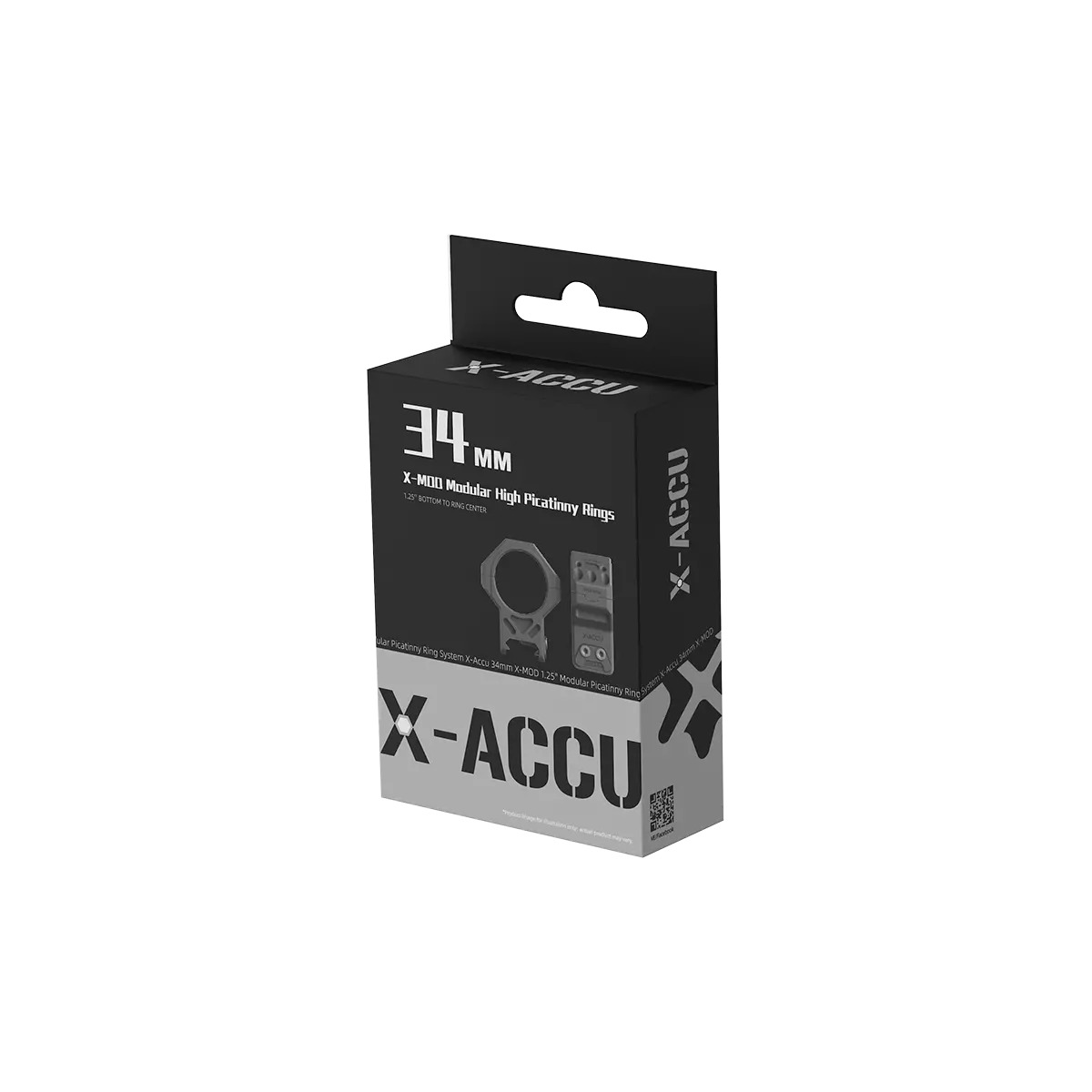 Vector Optics 34mm X-MOD Picatinny tähtäinrenkaat - 1.25"