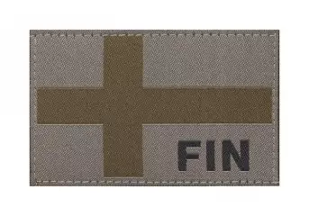 Clawgear Suomen hihalippu FIN tekstillä - Brown Grey RAL7013