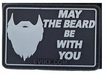 "May the Beard..." 3D velkromerkki