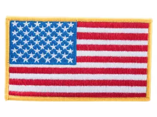 US maatunnus / lippu, velkro, 3" x 5" - värillinen